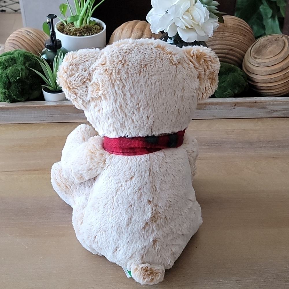 Wild Republic 18" Christmas Teddy Bear Plush Plaid Holiday Decor - Picture 4 of 10